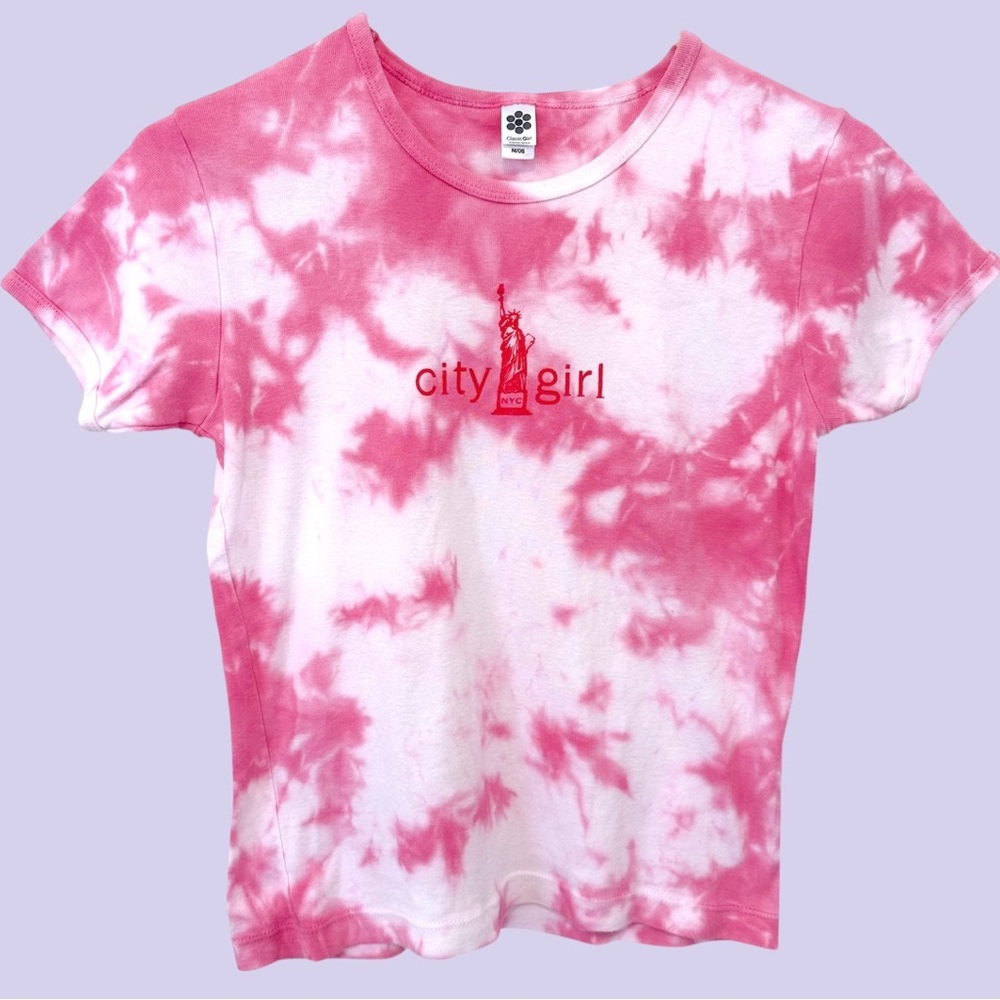 Y2k city girl tie dye baby ringer tee